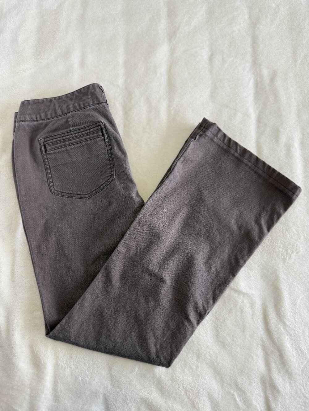 So Wear It Declare It Taupe Bootcut Pants Crochet Waist Detail